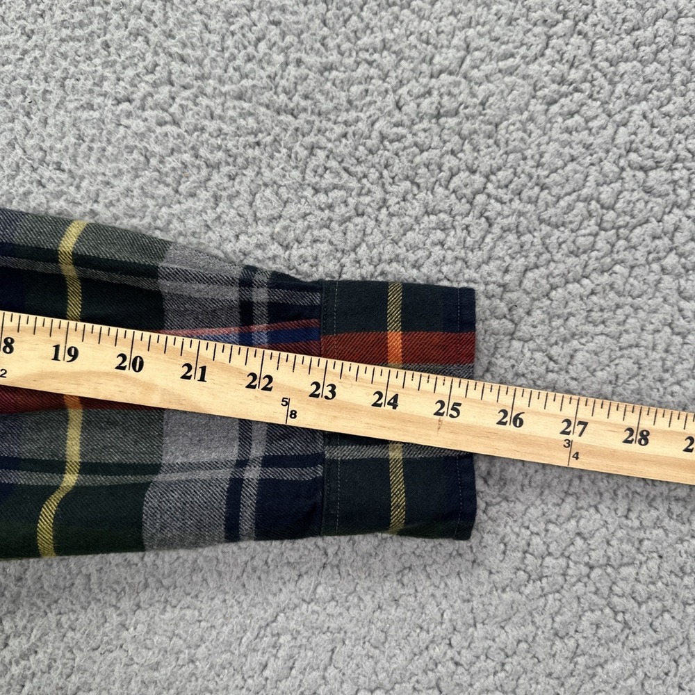 Johnnie-O Hangin Out Flannel Shirt Men Large Multicolor Tartan Plaid Embroidered - Picture 11 of 16